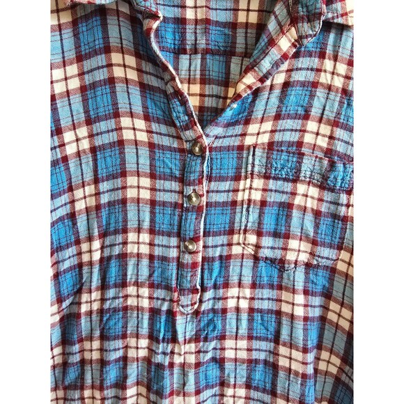 Kavu button up plaid shirts size large 100% Rayon - Picture 5 of 9